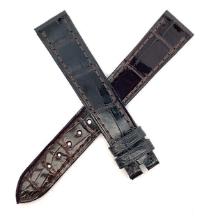 Chopard 16mm x 14mm Dark Brown Alligator Watch Band Strap B0208-0528