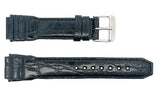 DeBeer 18mm Black Genuine Crocodile Men's Watch Band