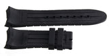 Jaquet Droz 22mm x 20mm Black Rubber Watch Band Strap