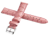 Invicta 18mm x 16mm Pink Alligator Leather Watch Band Silver Tone Buckle