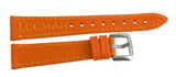 LOCMAN Men's 21MM x 16mm Orange Fabric Silver Buckle Band