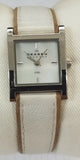 Skagen Denmark White MoP Dial White Leather Strap Women's Watch 528SSLP4