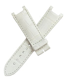MOUAWAD 20mm x 18mm White Alligator Leather Women's Watch Band