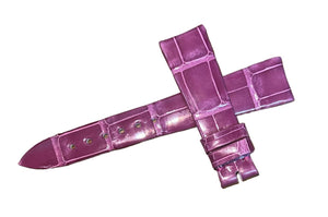 Ulysse Nardin 16mm x 13mm Purple Leather Watch Band Strap