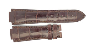 Chopard 22mm x 18mm Brown Shiny Alligator Watch Band Strap 070