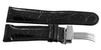Joe Rodeo 24mm Black Leather Watch Band Strap With Silver Tone Buckle