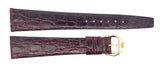 Raymond Weil 20mm x 14mm Burgundy Leather Watch Band Gold Buckle L