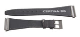 Certina-DS 22mm x 15mm Gray Leather Watch Band Strap With Silver Buckle