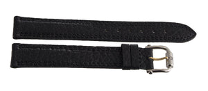 Revue Thommen 18mm Black Leather Two Tone Buckle Watch Band Strap NOS