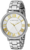 Anne Klein Women's Two Tone Dial Metal Bracelet Crystal Watch AK/2605SVTT