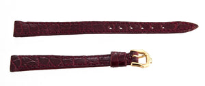 Raymond Weil Women's 11mm  Burgundy Leather Watch Band W/ Gold Buckle