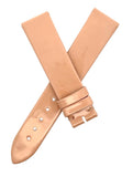 Brasport Women's 18mm x 16mm Beige Shiny Leather Watch Band Strap