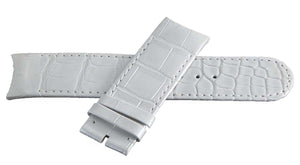 Dior Men's 22mm x 22mm Silver Alligator Leather Watch Band Strap 04017 C1C3A