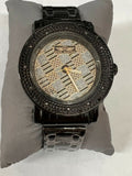 Kings Master Black IP Stainless Steel, Gold and Silver Dial Men's Watch.