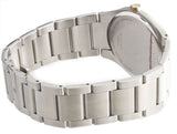 New Movado Men's Black Dial Gold-tone Bezel Silver-Tone Bracelet Watch