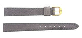 Revue Thommen 12mm Women's Grey Leather Gold Buckle Watch Band