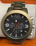 Armani Exchange AX1154 Men's Military Green Aluminum Bracelet Black Dial Watch
