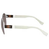 Fendi White Aviator Sunglasses FF 0082/S E2OEU 55