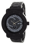 Kings Master Men Black Ion-plated Steel Silver tone Dial 0.12ct. Diamond Watch
