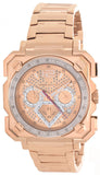 Aqua Master Mens Rose Gold Tone Dial & Steel Bracelet Diamond Watch W#355