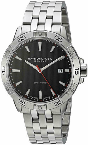 Raymond Weil Men's Tango 45mm Black Dial Quartz Watch 8160-ST2-20001