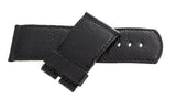 LOCMAN Men's 31mm x 30mm Black Lizard Leather Watch Band Strap