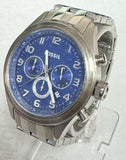 Fossil BQ1027 Asher Blue Dial Stainless Steel Chronograph Men's Watch