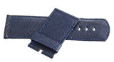 LOCMAN Men's 31mm x 30mm Blue Lizard Leather Watch Band Strap