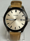 FOSSIL BQ3259 All Stainless Steel Quartz Analog Men's Watch Leather