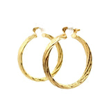Gold tone Women's Round Hoops Earrings