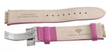 Aqua Master 19mm Widens to 22mm Dark Pink Leather Special Watch Band Strap