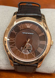 Emporio Armani AR1705 Classic Brown Dial Brown Leather Strap Men's Watch