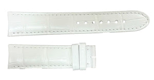 Montblanc 19mm x 17mm White Alligator Leather Women's Watch Band FTK