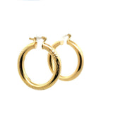 Gold tone Women's Round Hoops Earrings
