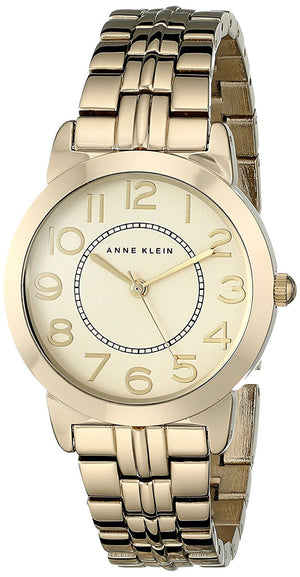 Anne Klein AK/1790CHGB Gold Tone Dial Gold Tone Stainless Steel Women's Watch