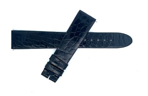 Montblanc Womens 17mm x 15mm Black Alligator Leather Watch Band Strap FVK