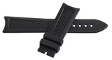 H Moser & Cie 22mm x 20mm Black Rubber Watch Band Strap