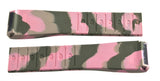 Omega Ploprof Men's 24mm x 20mm Pink & Green Camo Rubber Watch Band Strap