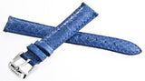 Invicta Womens Blue 16mm Genuine Lizard Leather Watch Band Strap Silver Buckle