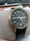 Marc Jacobs MBM1388 Fergus Black Dial Black Leather Strap Women's Watch