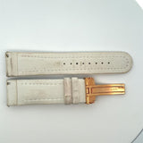 Jojino 22mm White Rubber Gold-tone Buckle Watch Band Strap