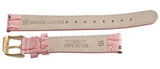 Invicta Women's 16mm x 14mm Pink Leather Watch Band Strap Rose Gold Pin Buckle