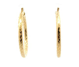 Gold tone Women's Round Hoops Earrings
