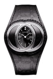 Versace Eclissi Women's Black Gullloche Dial Black Leather Watch 84Q99SD009-S00