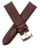 Fossil Men's 22mm Brown Leather Silver Buckle Watch Band