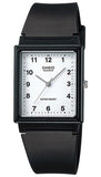 Casio Men's White Dial Black Resin Analog Quartz Watch MQ26