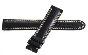 Montblanc Men's 19mm x 17mm Black Alligator Leather Watch Band Strap FRE