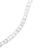 Sterling Silver Women's Cz Wrist Bracelet 8" long & 5mm Weight 15gr.
