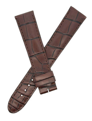 Montblanc Men's 19mm x 17mm Brown Alligator Leather Watch Band Strap FCH