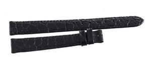 Tissot 12mm x 10mm Black Alligator Leather Band Strap